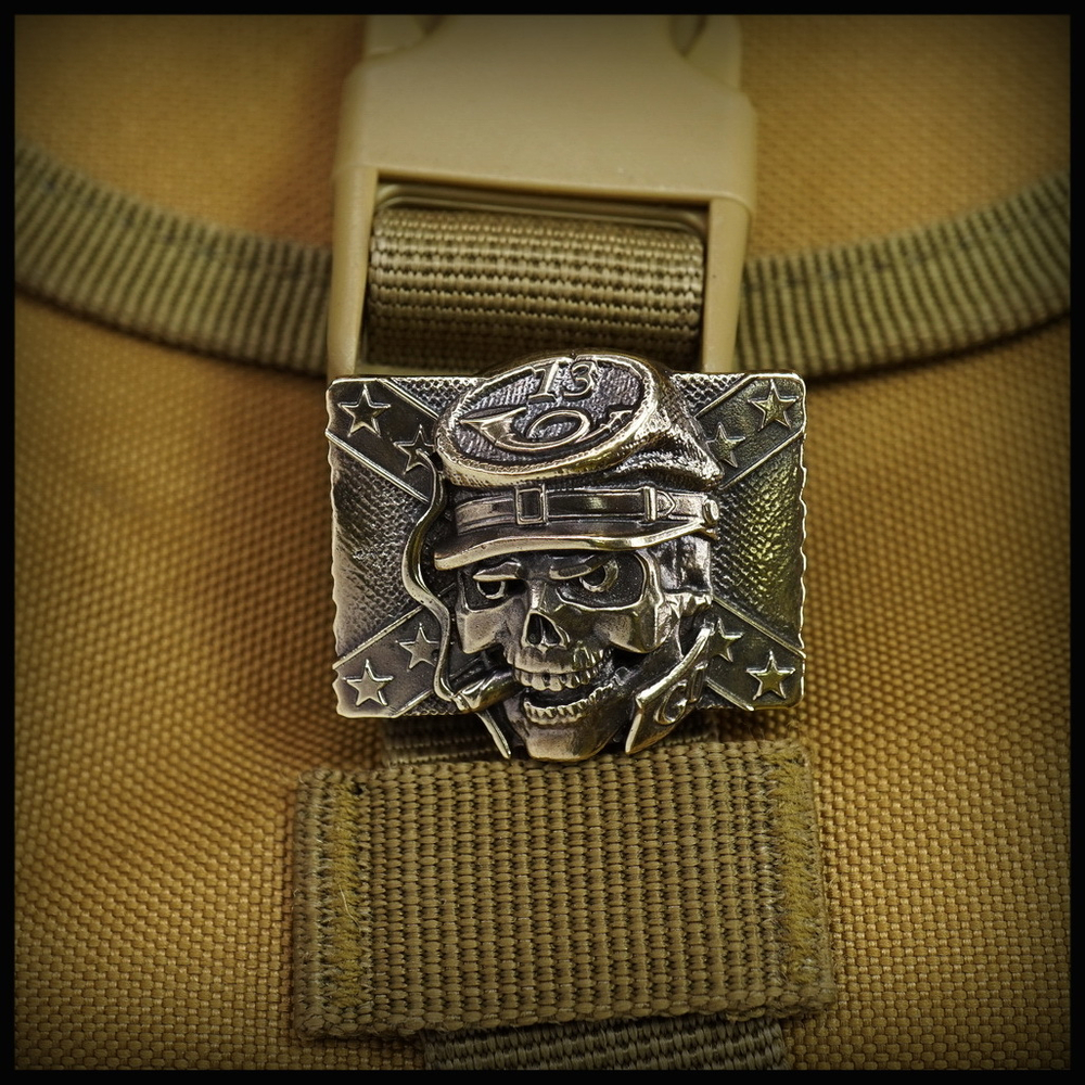 Клипса для системы MOLLE "Конфедерат" , латунь