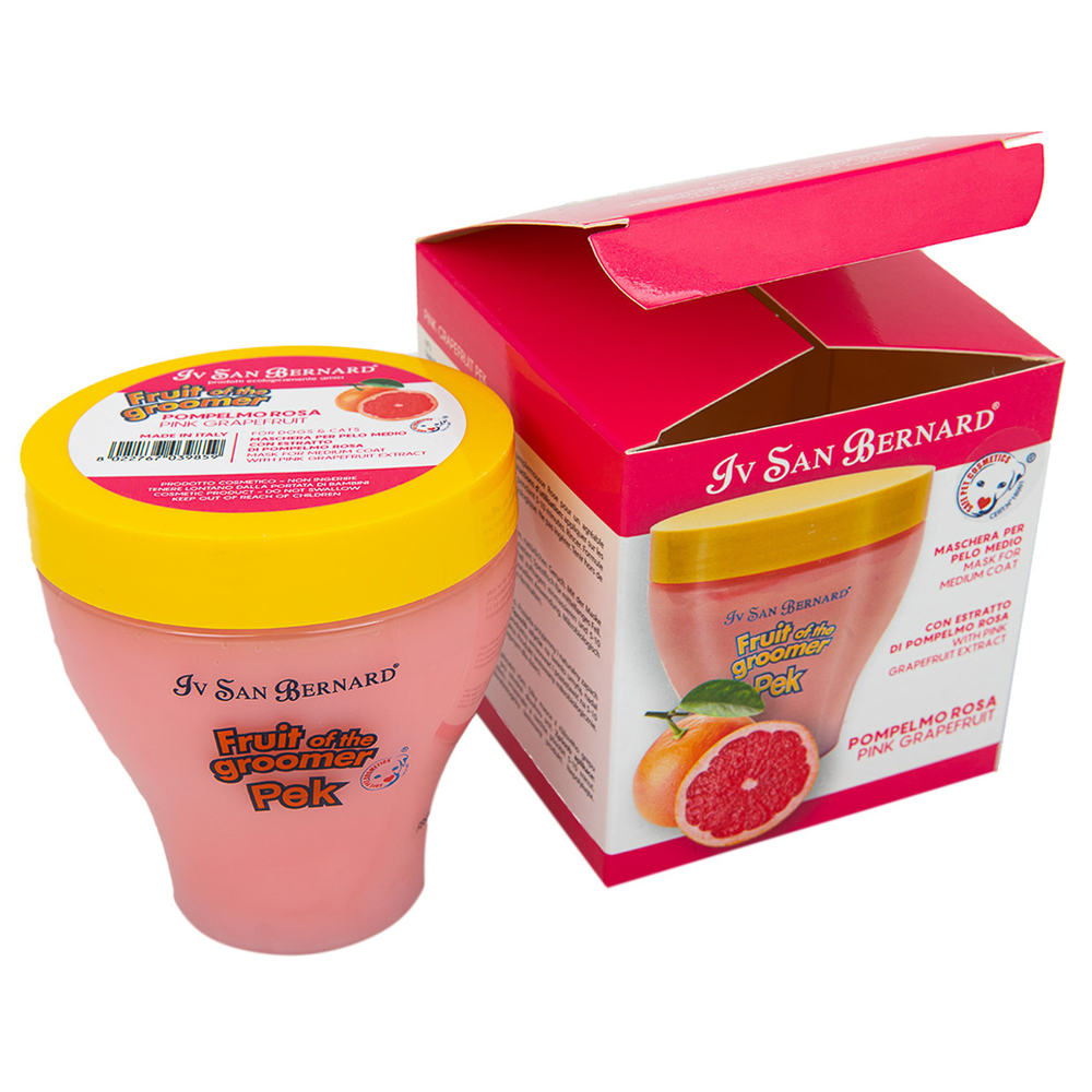 ISB Fruit of the Groomer Pink Grapefruit Восстанавливающая маска для шерсти средней длины с витаминами 250 мл