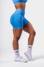 Шорты High Waisted Push-Up Shorts TOTALLY SEAMLESS 304 Голубые