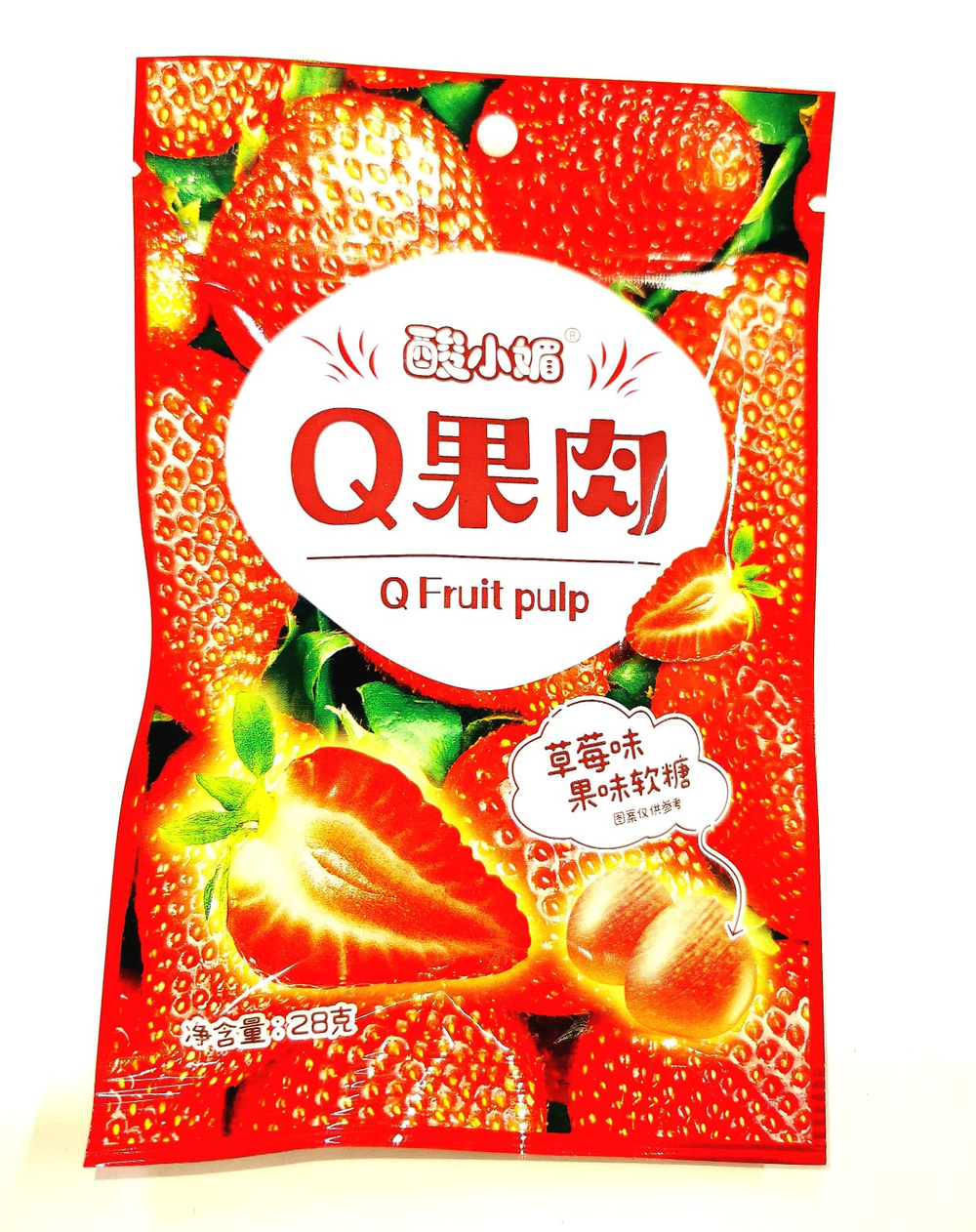 Мармелад Q pulh вкус КЛУБНИКА 28гр