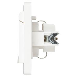 Розетка Intro Style 7-203-01 с заземлением 2P+E Schuko с крышкой, 16А-250В, IP20, СУ, белый