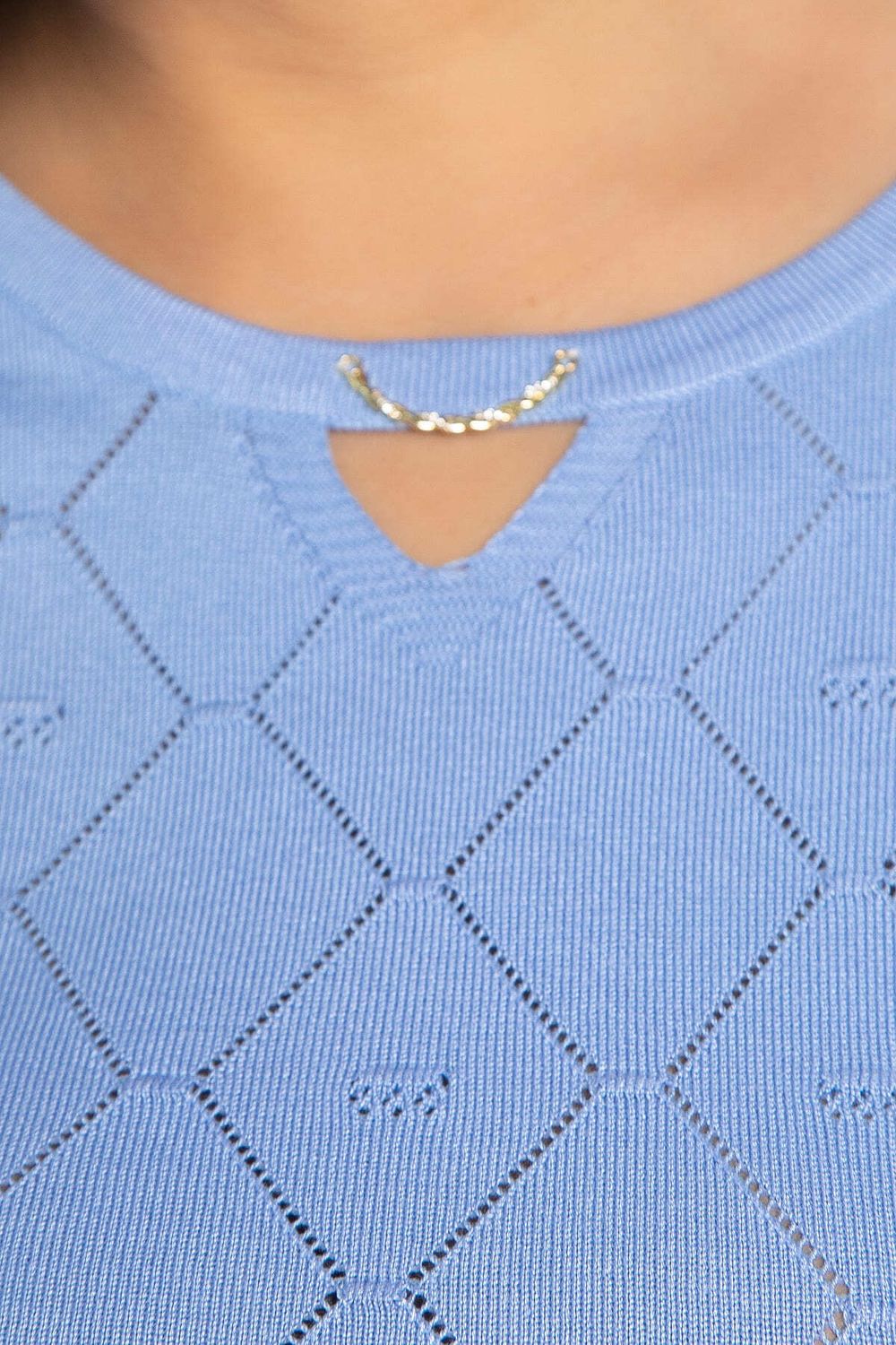 Блуза Нежный узор (голубая) Б14937-18М LT Collection