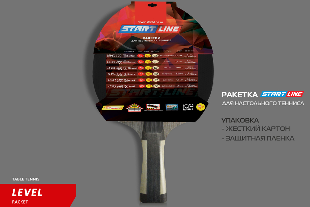 Теннисная ракетка Start line Level 500 New (коническая) 12604