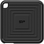 Silicon Power PC60 256GB Portable SSD SATAIII USB 3.2 Gen2 (Type-C) Portable SSD, R/W: up to 540MB/s; 500MB/s, Black
