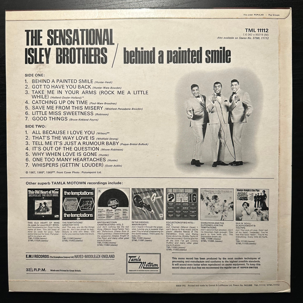 The Isley Brothers - Behind A Painted Smile (Англия 1969г.)