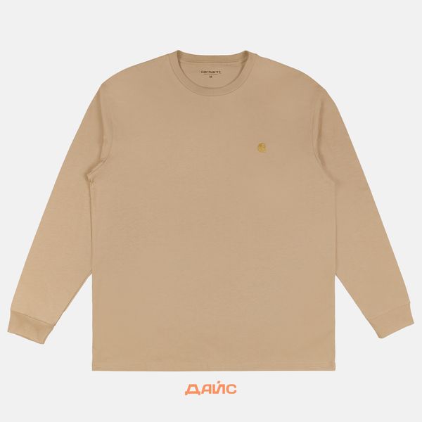 Лонгслив мужской Carhartt WIP Chase артикул:I026392_sable Лонгслив мужской Carhartt WIP Chase артикул:I026392_sable - купить в магазине Дайс