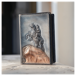 Кожаная обложка на паспорт «Городские мотивы»