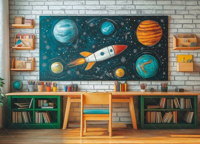 Школьная комната младшие классы №1 - фон неопреновый