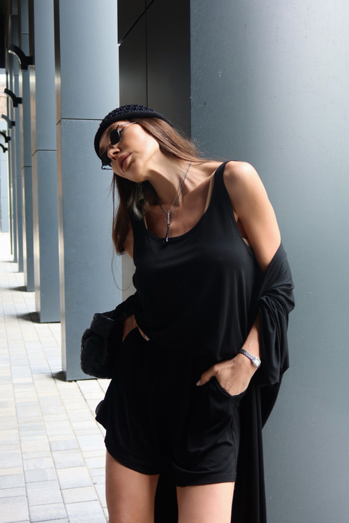 Костюм двойка майка и шорты bk