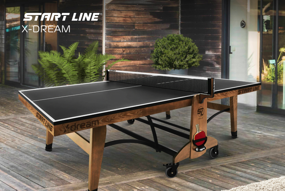 Стол теннисный X-dream Start Line (Дуб натуральный(natur-wood), ЛДСП Графит)