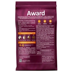 Award hairball & indoor сухой корм для взрослых кошек, для выведения шерсти, с уткой, индейкой, зеленой чечевицей и юккой шидигера - 400 г
