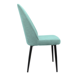 Стул "Лотос" (арт. 327), велюр Бренди В15 мятный, ножки черные