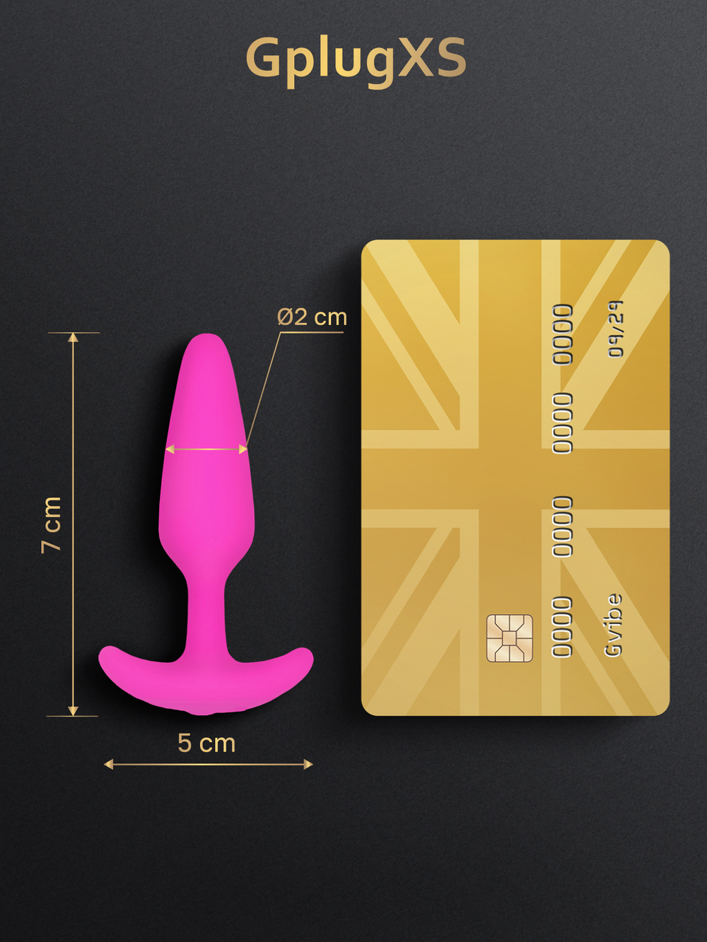 Миниатюрная пробка с вибрацией Gvibe GPlug XS