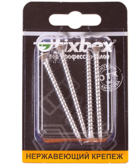 Саморезы универсальные нержавеющие 5,0х 60 (4 шт) Fixbox 555490