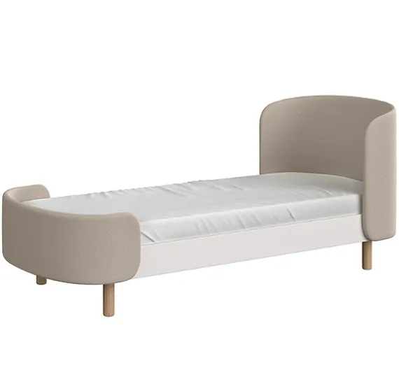 Кровать KIDI Soft для детей от 3 до 7 лет (бежевый, экокожа)