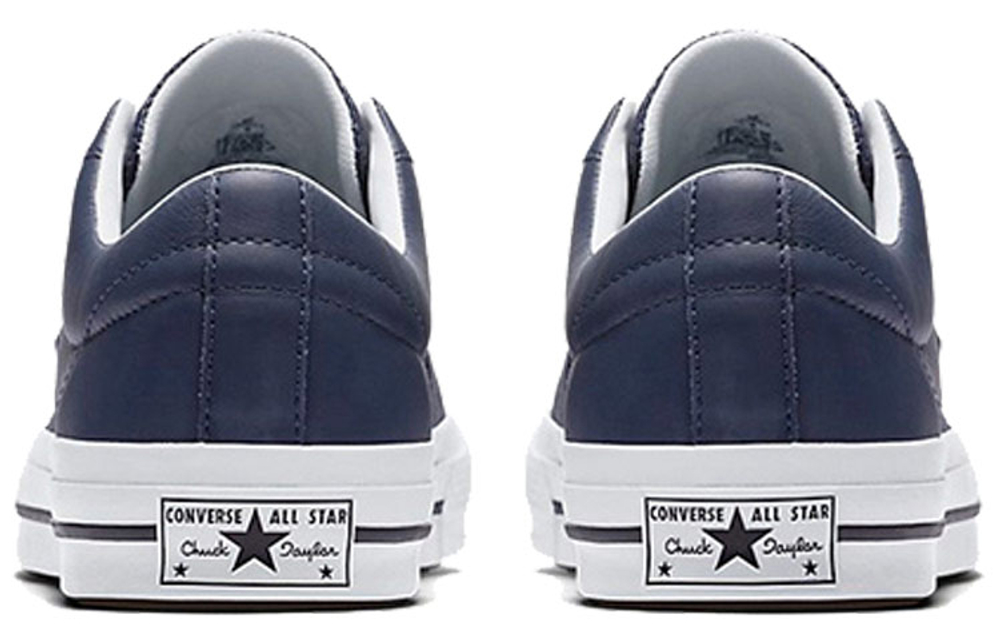 Converse One Star Perforated Leather Low Top Navy