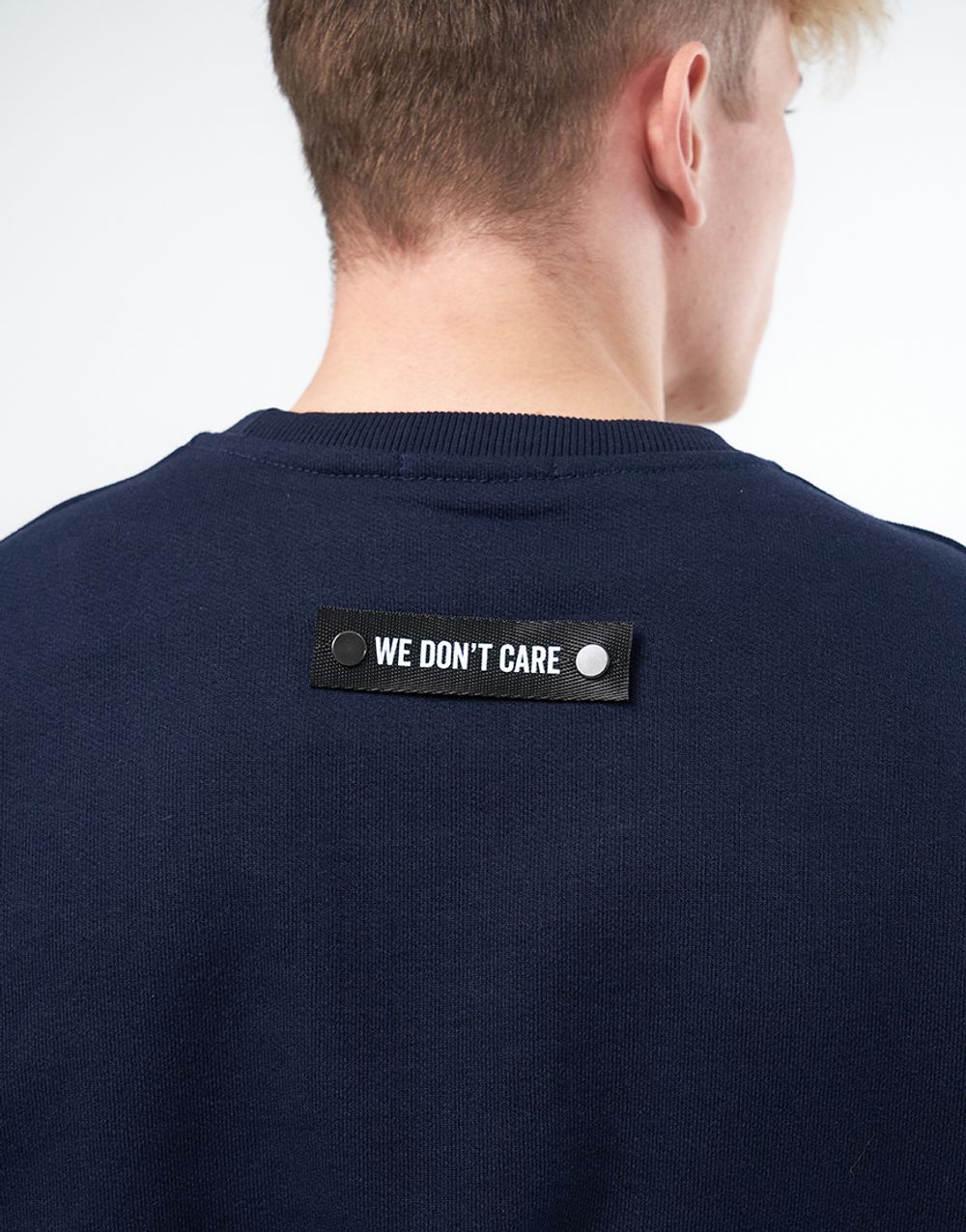 Толстовка We Don’t Care Basic Logo Sweatshirt Navy