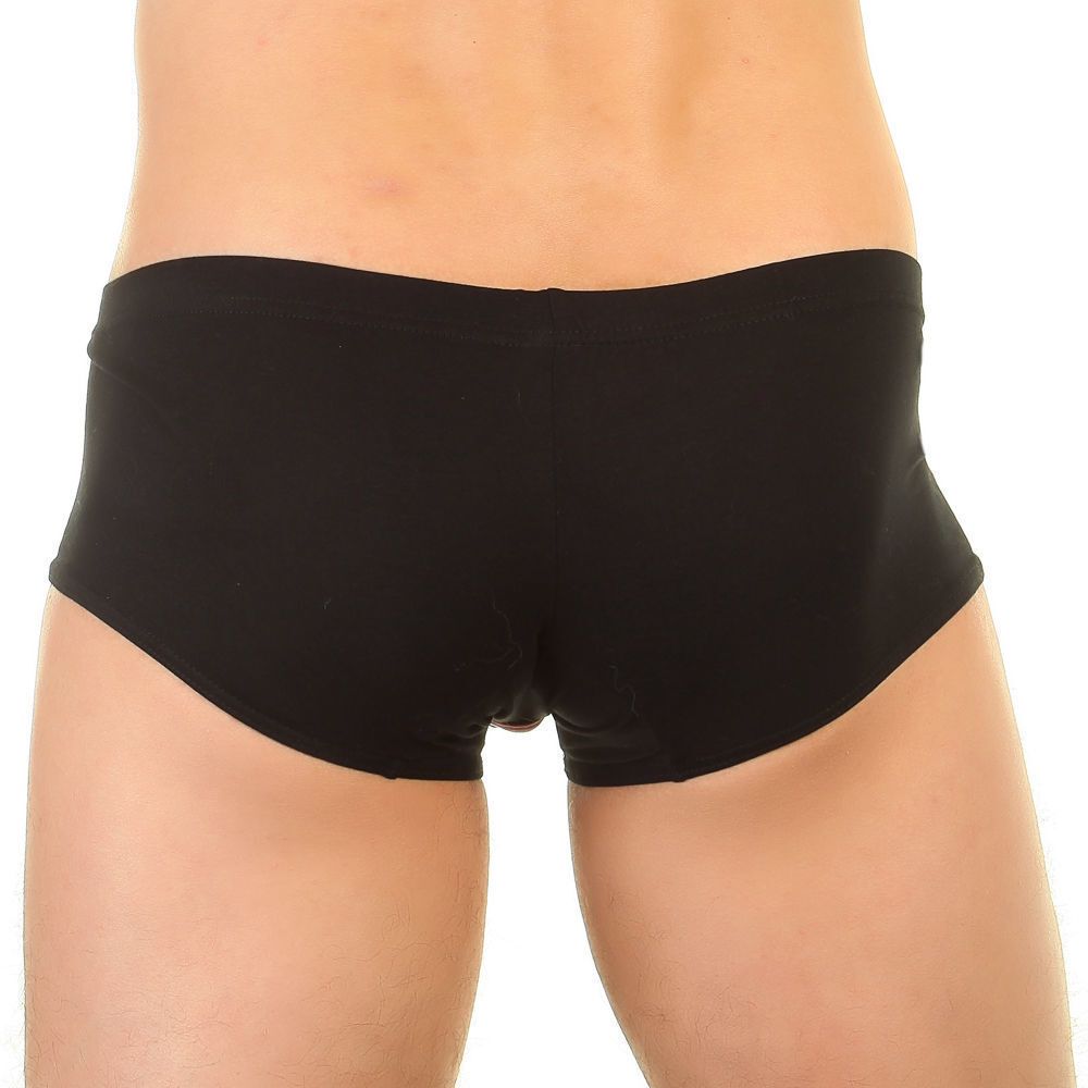 Мужские трусы хипсы черные с интимным кармашком N2N  78041