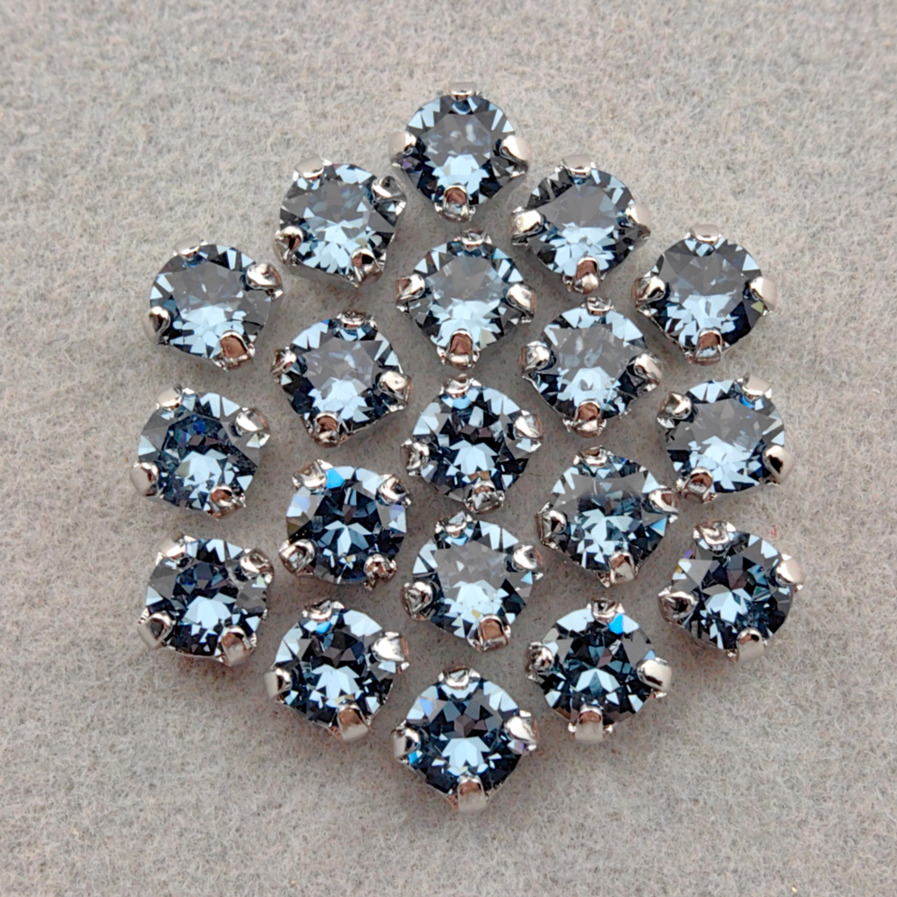 Swarovski 1088 XIRIUS Chaton в оправах, Denim Blue/Rhodium