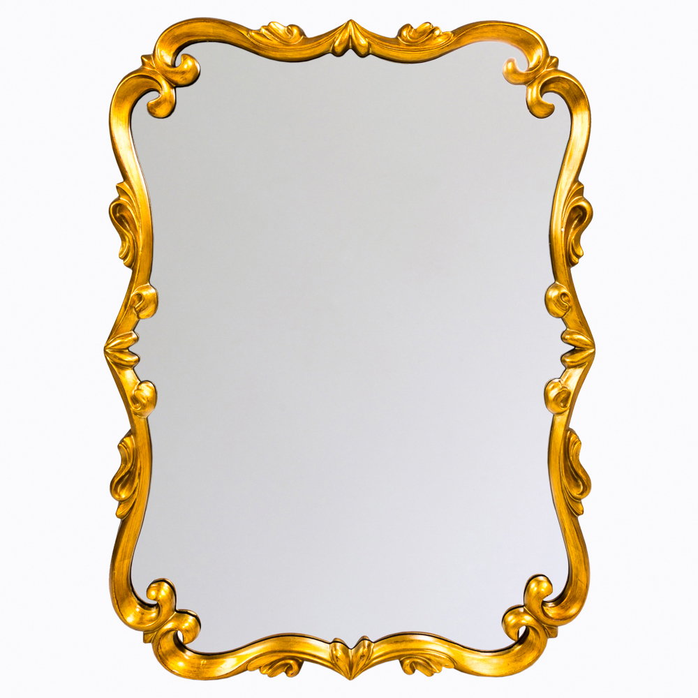 Настенное зеркало Паскаль яркое золото Объект мечты