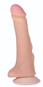 Фаллоимитатор REAL Standard с наплывами - 19,5 см. (Цвет: телесный)