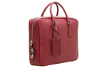 PRADA Saffiano Cow Leather Portable Briefcase Men"s Red