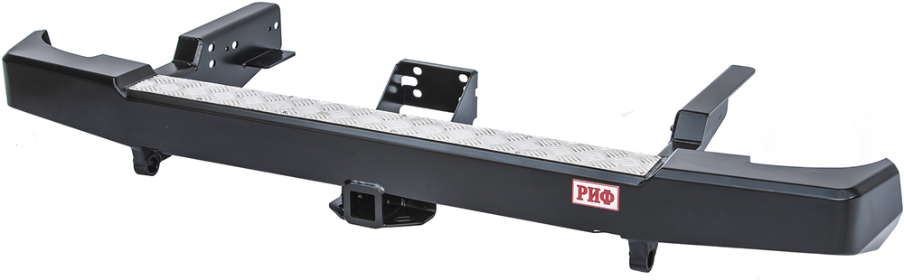 Бампер силовой задний УАЗ Патриот Пикап 2005+ с квадратом под фаркоп стандарт РИФ