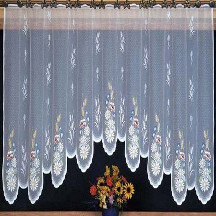 Занавеска "Ф. КТОСЫ", цвет белый с ярким рисунком, Польша.