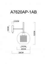 Настенный светильник Arte Lamp MANCHESTER A7620AP-1AB