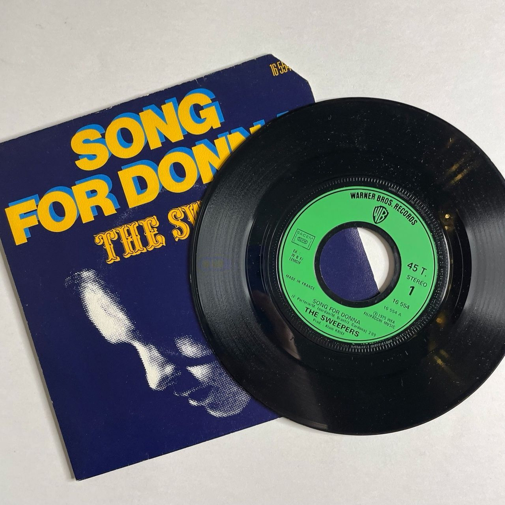 Винтажная виниловая пластинка LP The Sweepers Song For Donna, I Found Love (France 1975) 7 дюймов, 45 RPM, Single