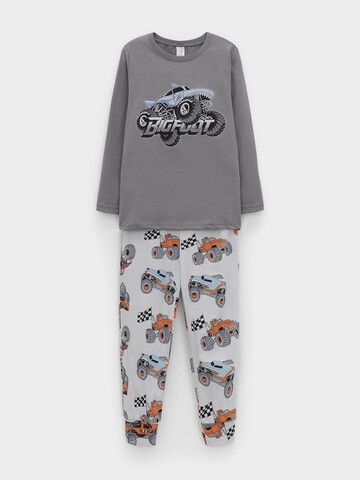 пижама  для мальчика  К 1606/серый шторм,машины на св.сером
