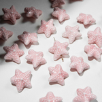 Бусина в форме морской звезды, 20*22,3мм, светло-розовая, глазурированный фарфор