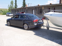 Фаркоп оцинкованный Galia A036A для Audi A4 2000-2007, VW Passat 1996-2005(паспорт и сертификат в комплекте)(без электрики)
