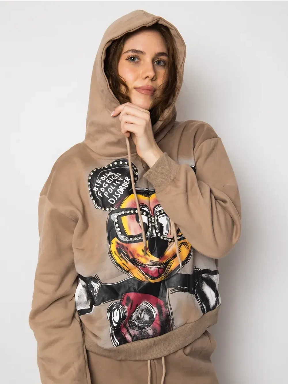 Спортивный костюм утепленный с капюшоном