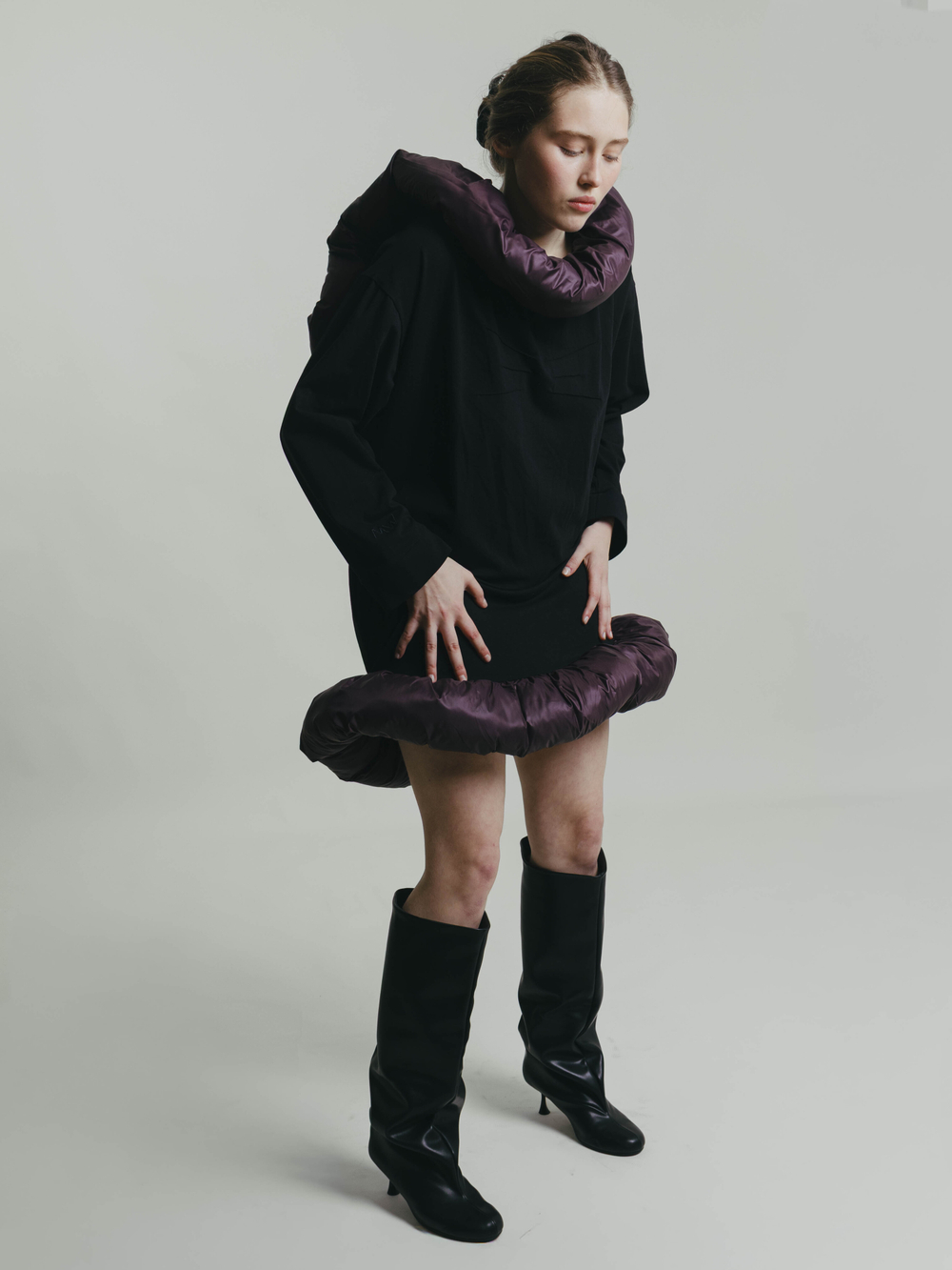 Платье Women Free Back Dress Black and Wine