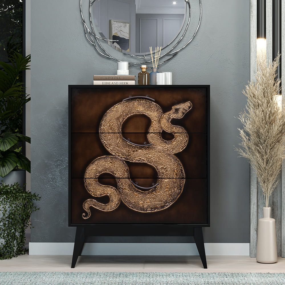 Комод Серпентис с 3 ящиками Найт