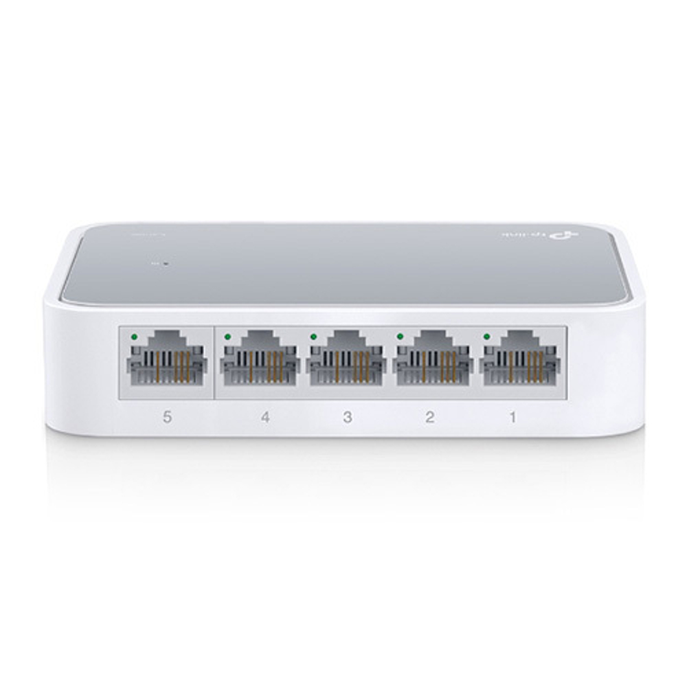 TP-Link TL-SF1005D 5-портовый настольный коммутатор 10/100 Мбит/с, 5 портов RJ45 10/100 Мбит/с, настольный пластиковый корпус