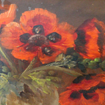 Винтажная картина «Натюрморт с маками»