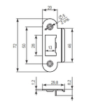 Ответная планка с внутренним загибом О50.01 (SPB-F72/R20)