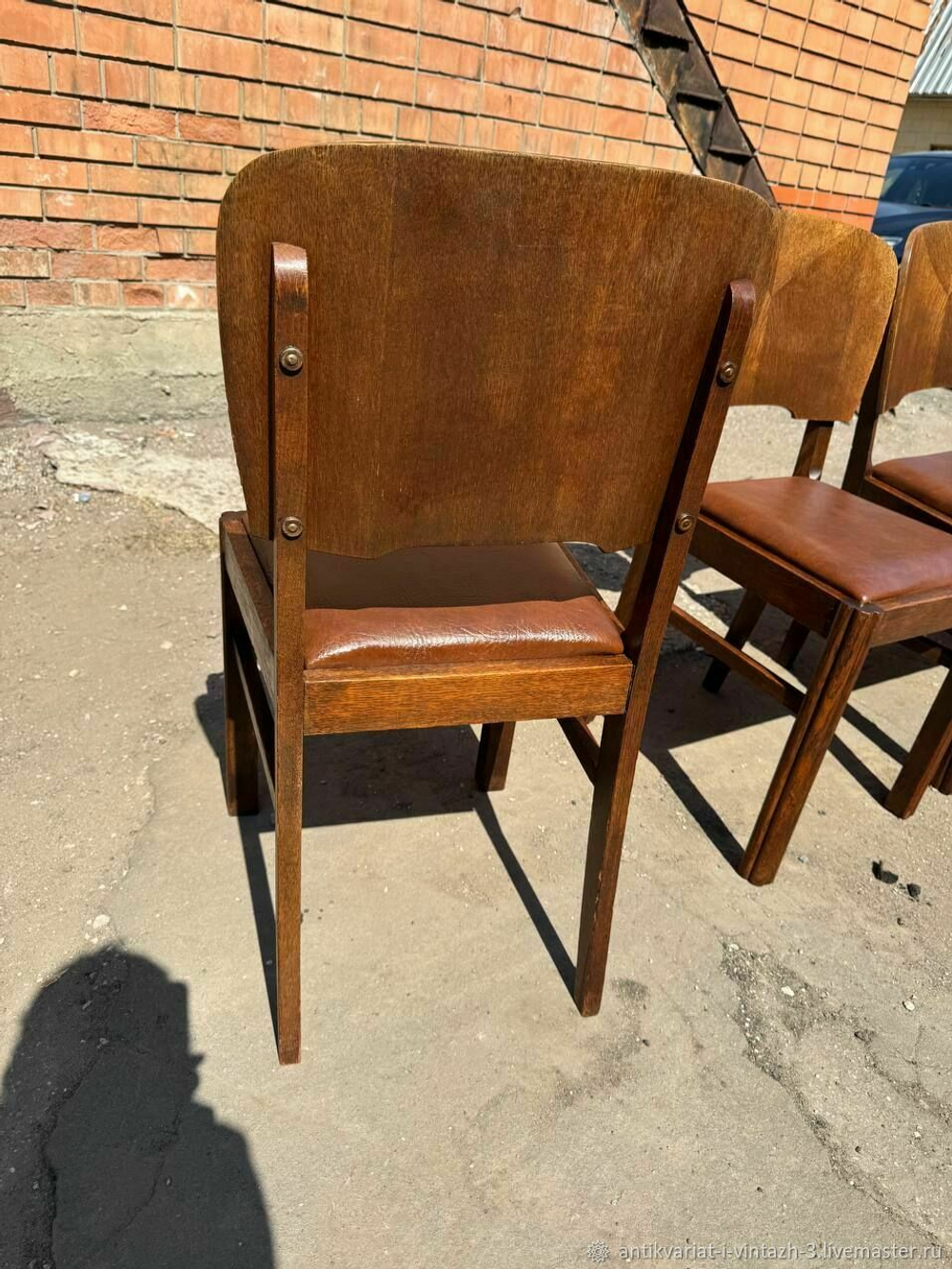 Стулья с кожей 5 шт