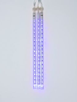 ULD-E2405-240-DTK BLUE IP44 METEOR Занавес светодиодный фигурный Падающие звезды. соединяемый. 2х0.5м. 8 подвесов. Синий свет. Провод прозрачный. TM Uniel.