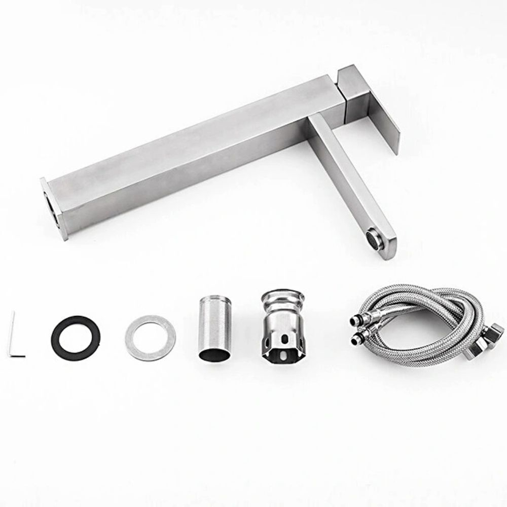 Смеситель для раковины, Frap, корот изл, с картриджем, нерж, F10802-2