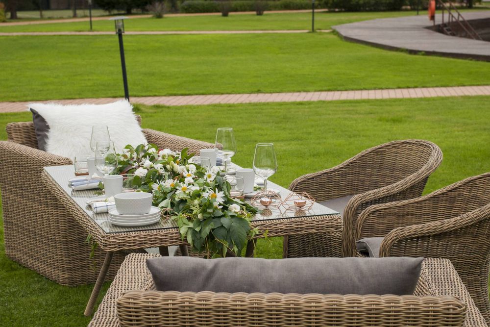 "Латте" плетеный стол из искусственного ротанга 160х90см, цвет соломенный