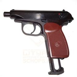 Пистолет пневматический Baikal MP-654K-22 с фальшглушителем