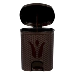 Ведро для мусора с педалью 11л Плетёнка (Шоколадный) (комплект 4 шт)