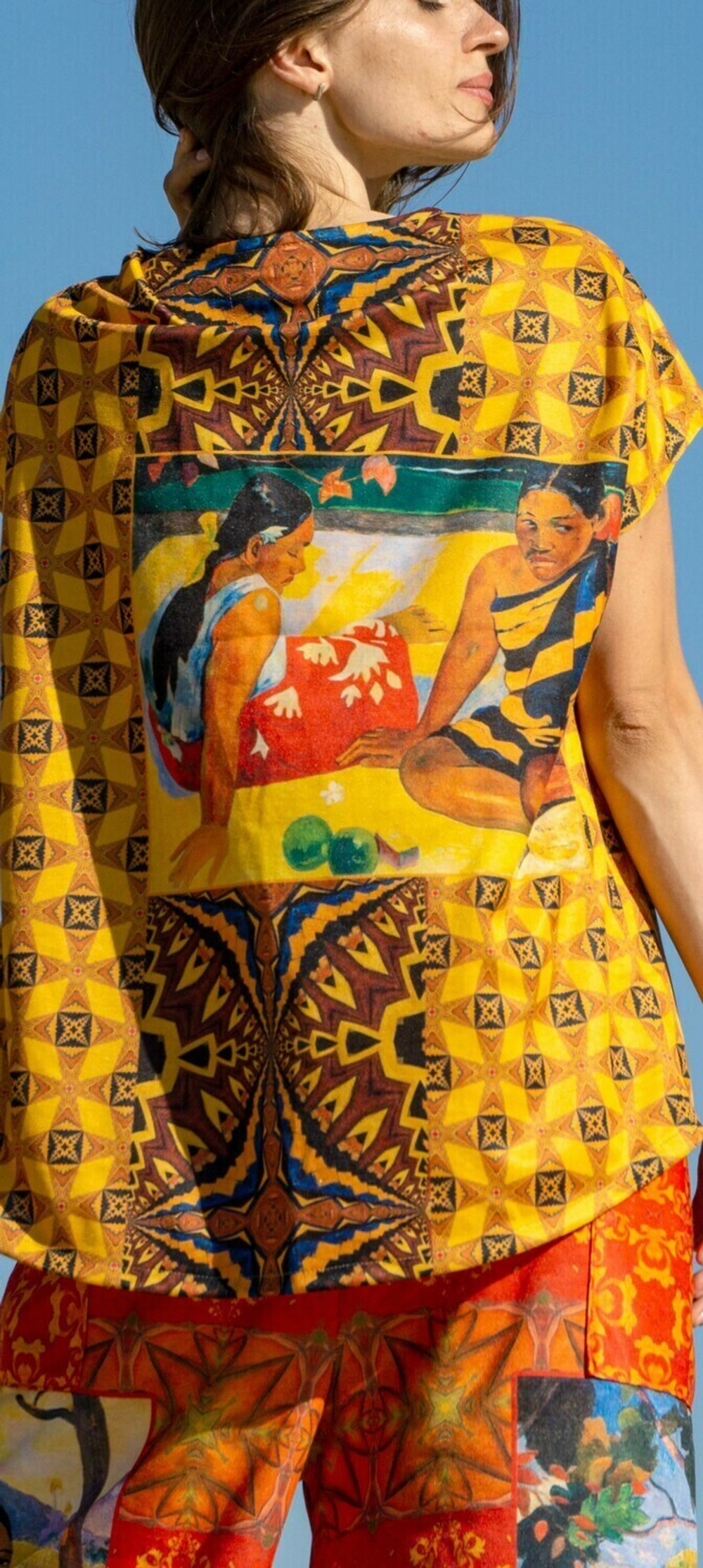 Комплект (футболка и брюки), по моитвам живописи Поля Гогена