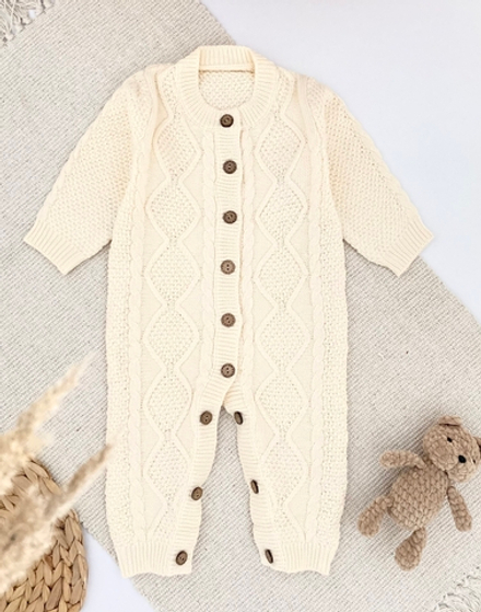 Вязаный комбинезон (экрю)