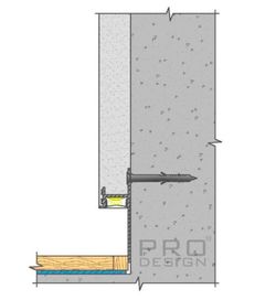 Теневой плинтус скрытого монтажа Pro Design 7209 анодированный, 2700x17,5x52 мм