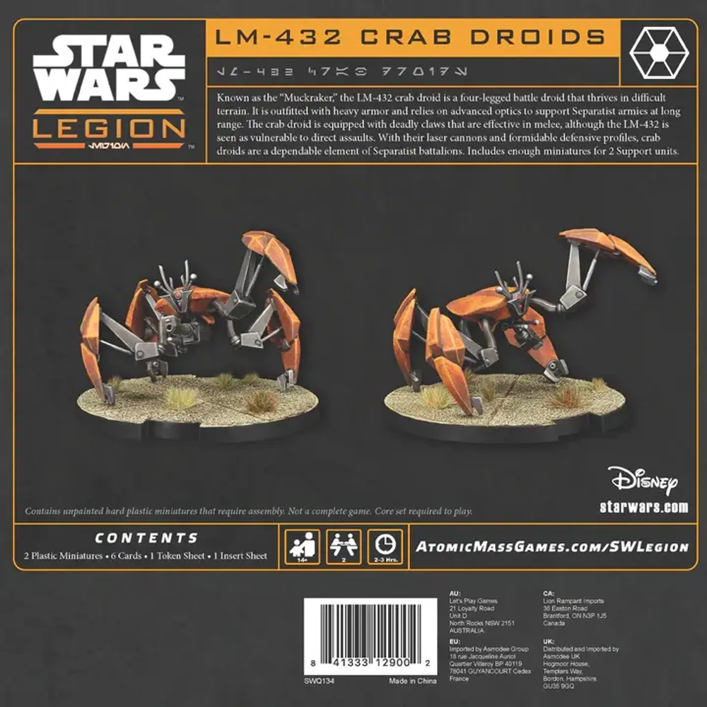 Star Wars Legion LM-432 Crab Droid Unit