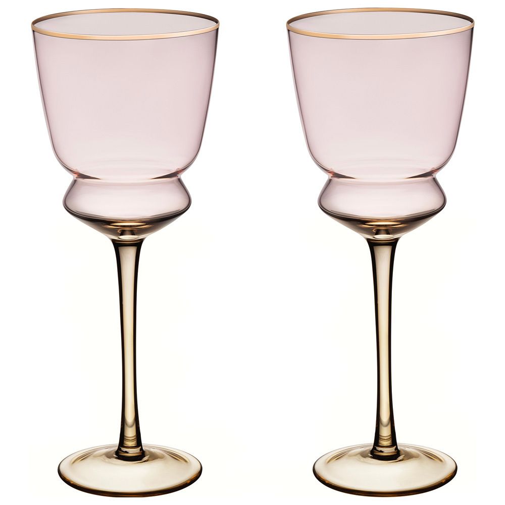 НАБОР БОКАЛОВ ДЛЯ ВИНА "TWIST & SHINE" PINK, 2 ШТ/380 МЛ